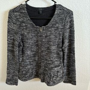 J. Crew Black and White Tweed Jacket